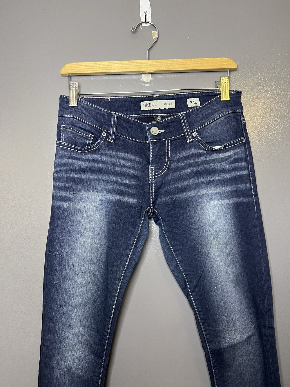 BKE Stella Skinny Jeans Womens 24L Dark Wash Blue Slim Stretch Denim Pants